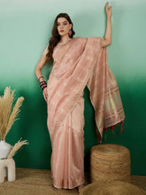 Womens Fashion Ethnic Peach Color Sarees-MLSHWSA1425PCH0ONE